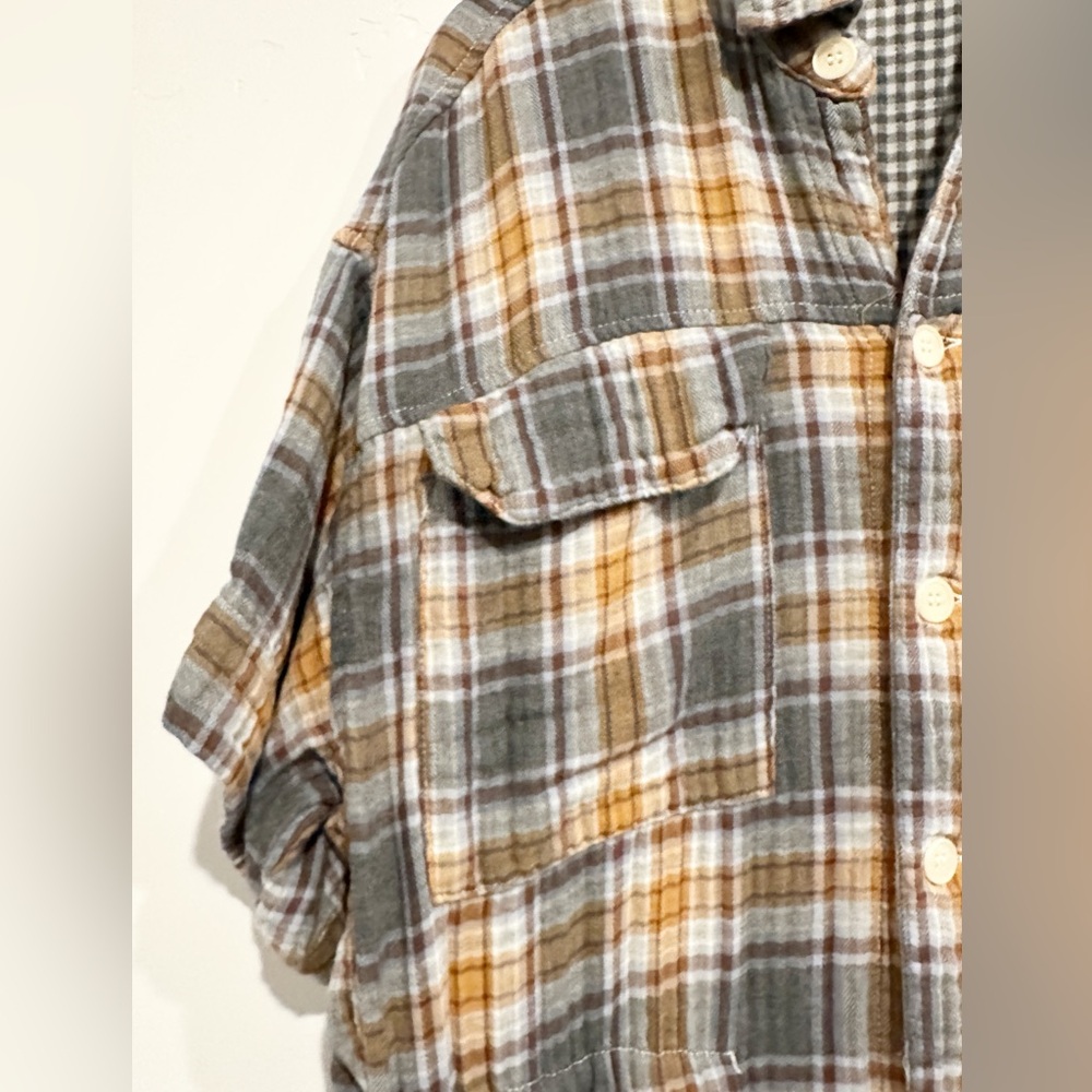 Free People x CP Shades Marci Plaid Coveralls Size Medium - Picture 8 of 11
